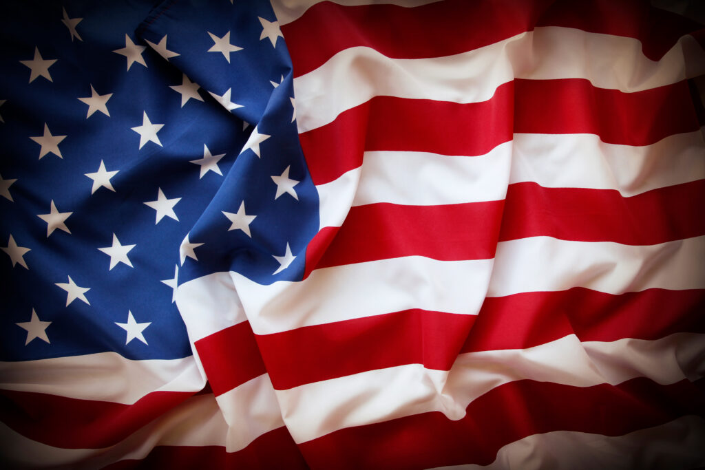 rippled usa stars and stripes american flag