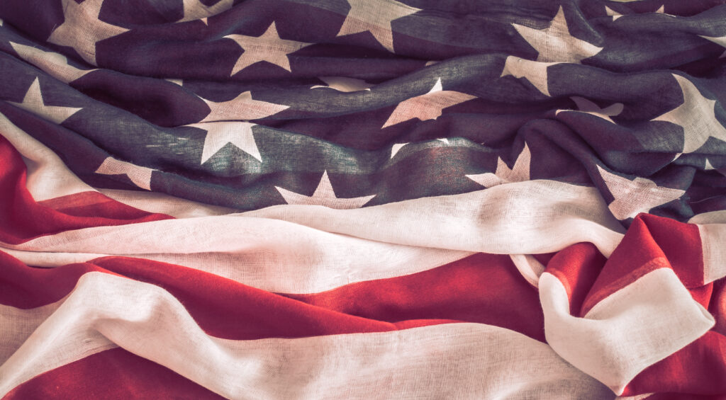 national patriotic symbols. the old american flag.